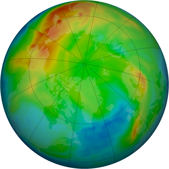 Arctic ozone map for 13 December 2014